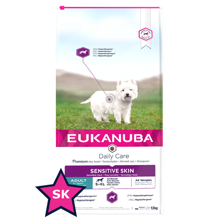 Eukanuba Dog Breeder Daily Care Adult Medium Sensitive Skin 12 kg